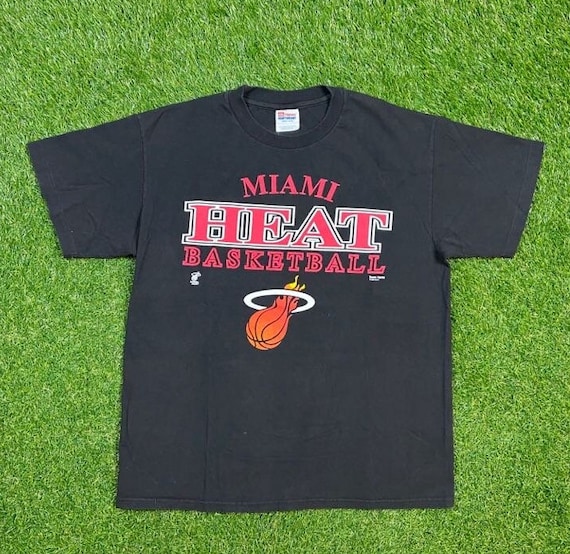 Vintage Miami Heat T Shirt Tee Hanes Size Large L NBA -  Denmark