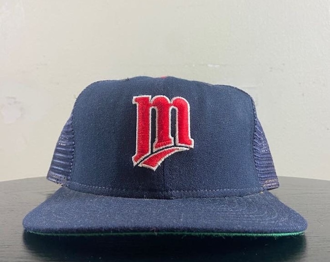 Vintage Minnesota Twins Snapback Hat New Era Made USA OSFA MLB Baseball Classic Hat Rare Cap 1990s 90s