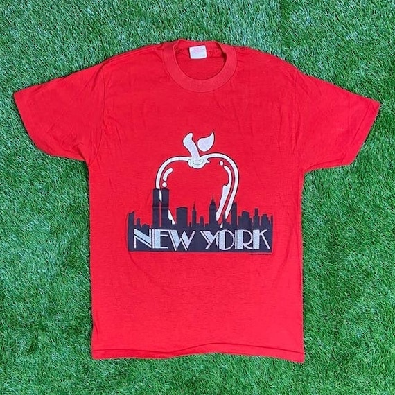 Vintage Big Apple New York City T Shirt Tee Royal Fir… - Gem