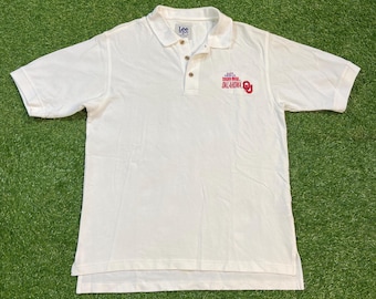 Vintage University of Oklahoma Sooners Polo Shirt Lee Sport Size Medium M NCAA College Football 2004 Nokia Sugar Bowl 00s