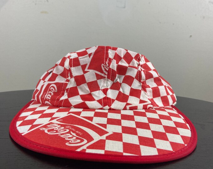 Vintage Rare Coca Cola Coke Snapback Hat Made USA OSFA Classic Cola Soda Pepsi 1970s 70s 80s Long Bill