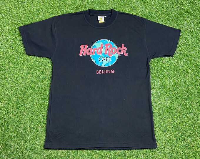 Vintage Hard Rock Cafe Beijing T Shirt Tee Size Large L China Asia Classic Music Hotel 1990s 90s Brand New with Tag Softest Tee Ever