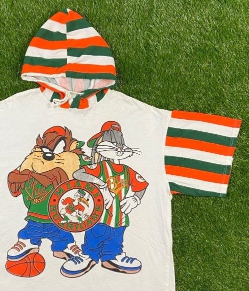 Vintage University of Miami Hurricanes T Shirt Tee Made USA - Hong Kong