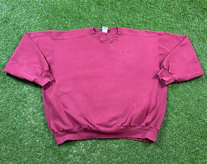Vintage Nike Crewneck Sweatshirt Size Xtra Large XL Nike Check Air Jordan Just Do It Classic Sportswear Pull Over Oversized Warm Swoosh