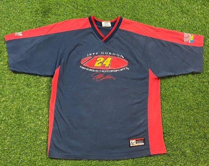 Vintage Jeff Gordon 24 T Shirt Tee Chase Authentics Size Large L NASCAR Racing Daytona 500 Dale Earnhardt 1990s 90s