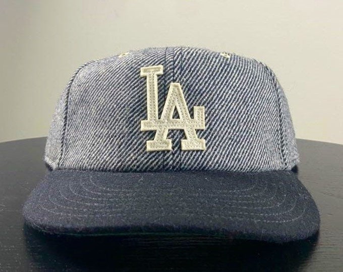 Vintage Los Angeles Dodgers Strap Back Hat OSFA American Needle MLB Baseball LA California 1980s 1990s