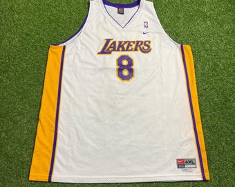 Vintage Los Angeles Lakers Kobe Bryant #8 Basketball Jersey Nike Size 4x NBA Champion California Black Mamba Classic Magic Lebron 00s