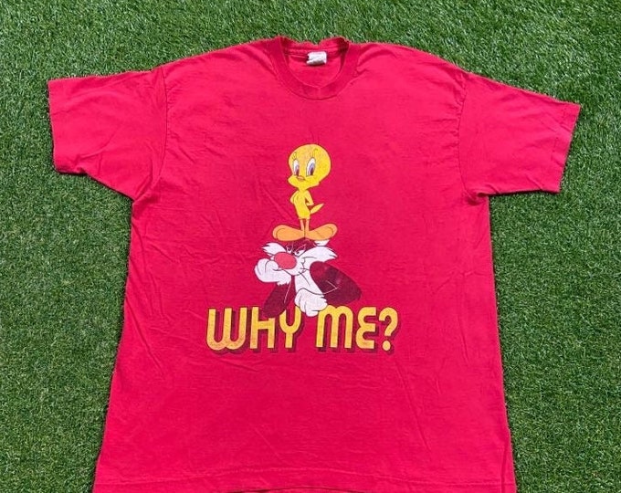 Vintage Tweety Bird Sylvester the Cat T Shirt Size XXL 2XL Looney Tunes Warner Bros Bugs Bunny 1990s 90s