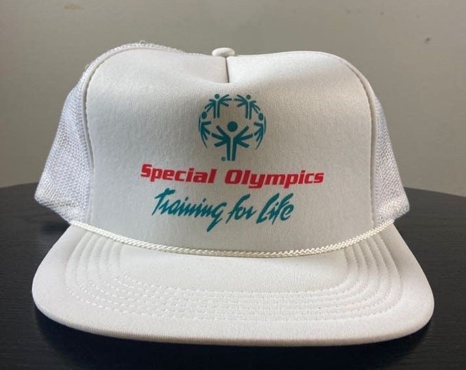 Vintage Special Olympics Training for Life Snapback Hat OSFA Classic Headwear US Olympic 1990s 90s