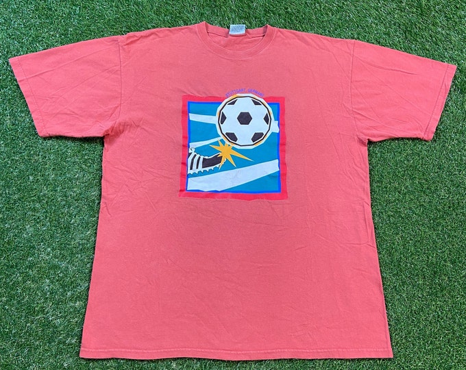 Vintage Stuttgart Germany T Shirt Tee Size XXL 2XL Deutscher Fussball-Bund German Football World Soccer Cup MLS FIFA Mesi Ronaldo 1990s 90s