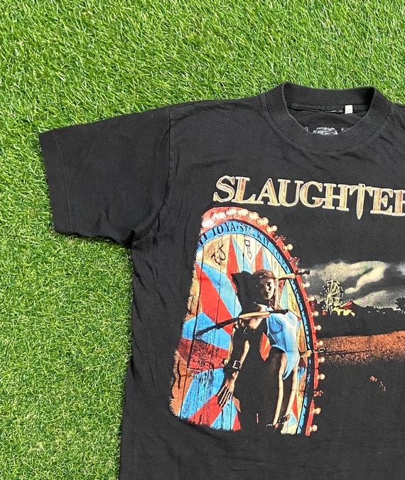 Vintage Slaughter Stick It to Ya T Shirt Rock Band Tee Size Large