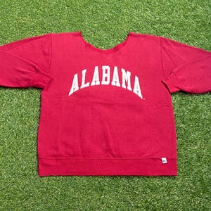 Vintage University of Alabama Crimson Tide Crewneck Sweatshirt Size Medium M NCAA College Football Roll Tide 1990s 90s Pull Over Oversized