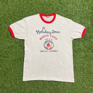 Vintage Boston Red Sox T-Shirt T-Shirt Hanes Made USA Größe L New England MLB Baseball Fenway Park Stadium 1980er Jahre 80er Jahre