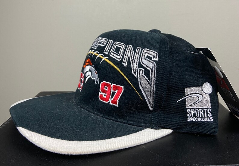 Vintage Denver Broncos 1997 AFC Champions Snapback Hat Cap Brand New Tags Sports Specialties John Elway Colorado 1990s 90s