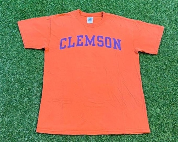 Vintage Clemson University Tigers T Shirt Tee New Agenda Size Medium M NCAA College Football South Carolina Classic Original 1990s 90s