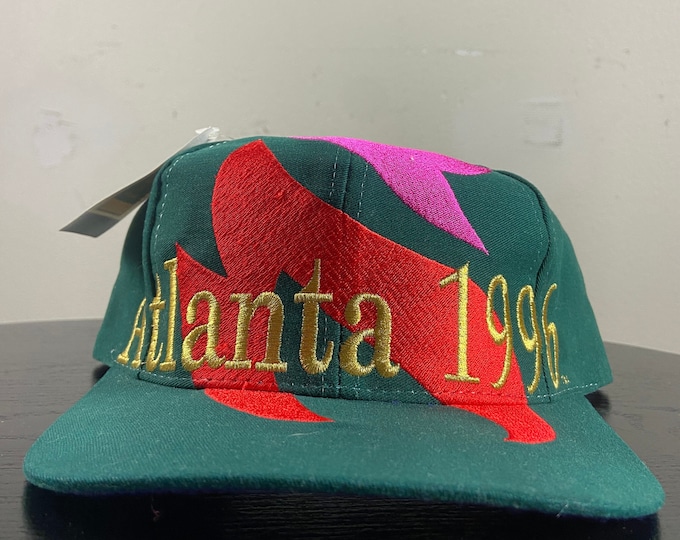 Vintage US Olympic Atlanta 1996 100 Year Anniversary Snapback Hat The Game Big Deadstock OSFA Olympics Dream Team 1990s 90s Rare