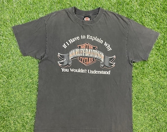 Vintage Harley Davidson Chosa's T Shirt Tee Hanes Made USA Size