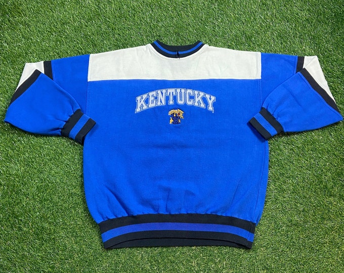 Vintage University of Kentucky Wildcats UK Crewneck Sweatshirt Size Xtra Large XL Lexington Go Big Blue Classic NCAA College Basketball 90s