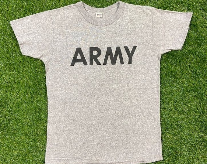 Vintage Army T Shirt Tee Champion Made USA Size Medium M USMA Marines Navy United States Military Veteran