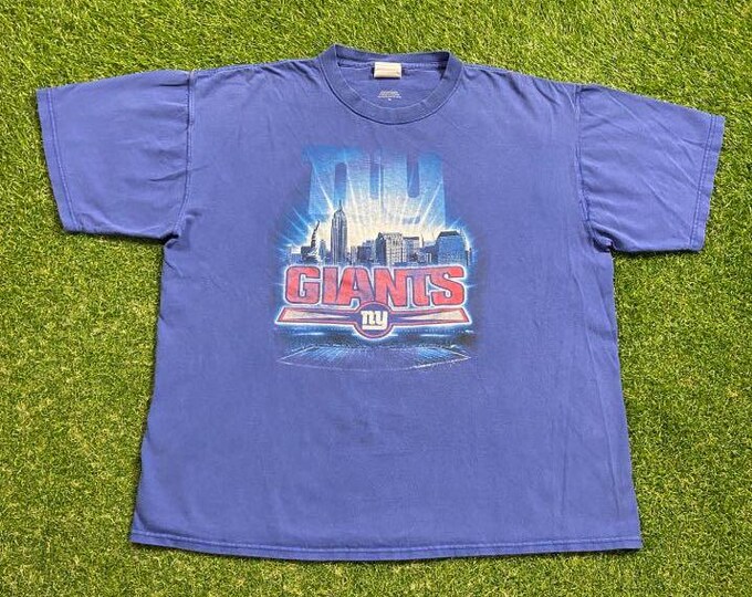 Vintage New York Giants T Shirt Tee Size Xtra Large XL NFL Football Ny Big Blue Eli 1990s 90s