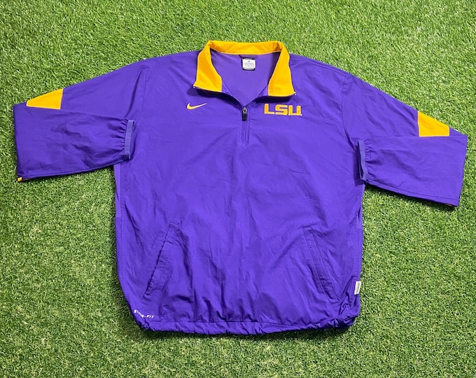 Vintage Louisiana State University Jacket Nike Size Large L NCAA College Football Fighting Tigers LSU Baton Rouge 1990s 90s