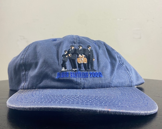 Vintage Blues Brothers 2000 Strap Back Hat Kudzu OSFA Universal Pictures Musical Comedy 1998 Sequel Film Movie Promo 1990s 90s