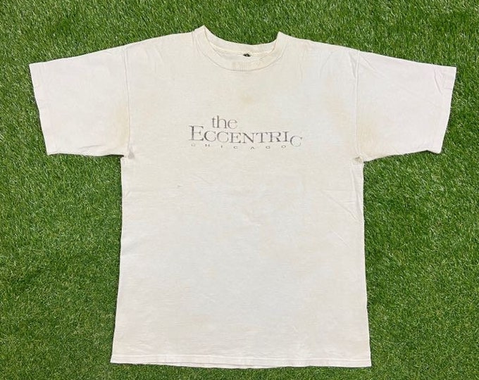 Vintage The Eccentric Chicago T Shirt Tee Size Xtra Large XL Windy City Illinois Bulls Bears Cubs White Sox Blackhawks 80s 1980s