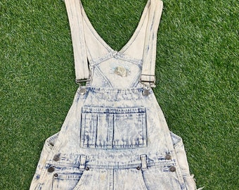 Vintage Squeeze Overalls Skirt Size Medium M Apparel Fashion Jeans 1990s 90s Pop Suspenders