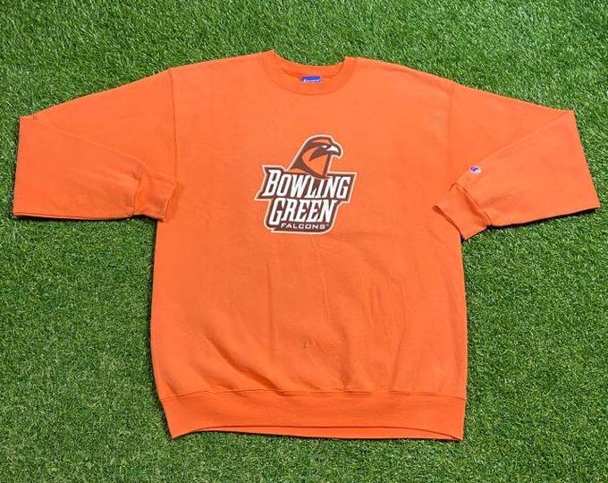 Vintage Bowling Green State University Crewneck Sweatshirt Champion Size Large L Ohio NCAA College Football BGSU Pull Over Oversized 1990s