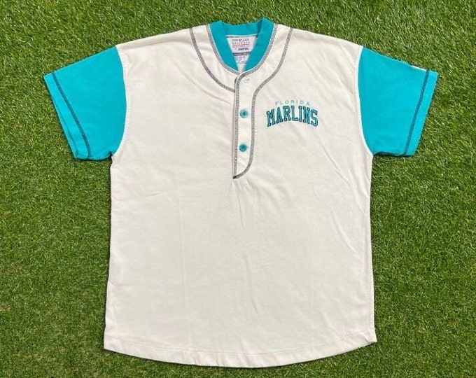 Vintage Florida Marlins T Shirt Tee Starter Size Large L MLB Baseball National League Miami 1990s 90s Classic