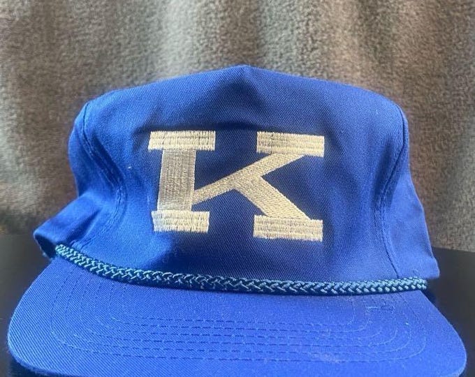 Vintage University of Kentucky Wildcats Strap Back Hat OSFA Lexington Go Big Blue College UK Classic 1990s 90s