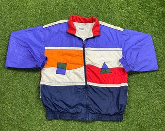 Cofra Raincoats（ドゥボビッチ）ヴィンテージ ポスター Vintage Graphic Windbreaker Zip up Jacket Macgregor Size