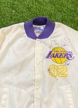 Vintage Magic Johnson Lakers Chalk Line Jacket Sz XL – Snap Goes