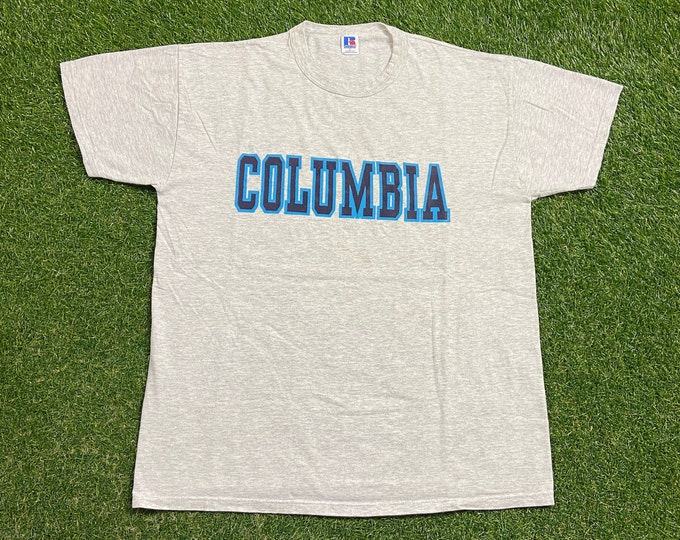 Vintage Columbia University T Shirt Tee Made USA Size Large L New York City NY College 1990s 90s