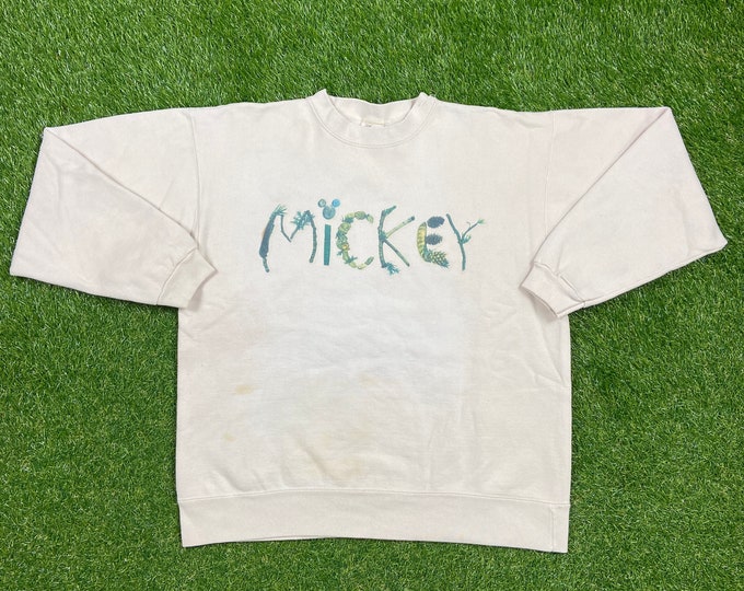 Vintage Mickey Mouse Crewneck Sweatshirt Disney Originals Made USA Size Xtra Large XL Walt Disney World Magic Kingdom WDW Disneyland Organic