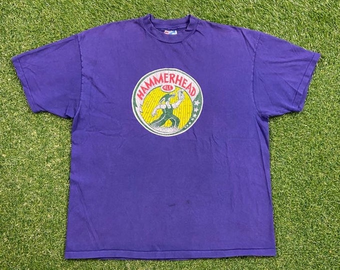 Vintage Hammerhead Ale T Shirt Tee Hanes Made USA Size Xtra Large XL Beer Alcohol Drink