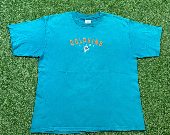 Vintage Miami Dolphins T Shirt Tee Size Xtra Large XL NFL Football AFC Dan Marino Original 1990s 90s