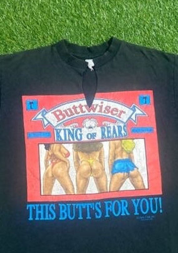 Buttwiser 90sヴィンテージtシャツ Vintage Buttwiser King of Rears T Shirt Tee Size Medium M