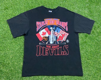 Vintage New Jersey Devils 1995 Stanley Cup Champions T Shirt Tee