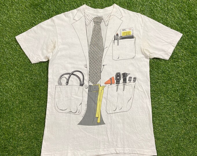 Vintage Office T Shirt Tee Hanes Made USA Size Large L The Office Classic Funny Comical Office Space 1970s 70s
