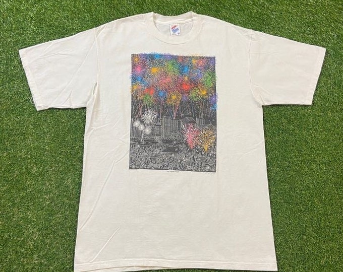 Vintage The Grand Finale T Shirt Tee Made USA Size Xtra Large XL Art Portrait Western Art History Painter Paint 1990s 90s