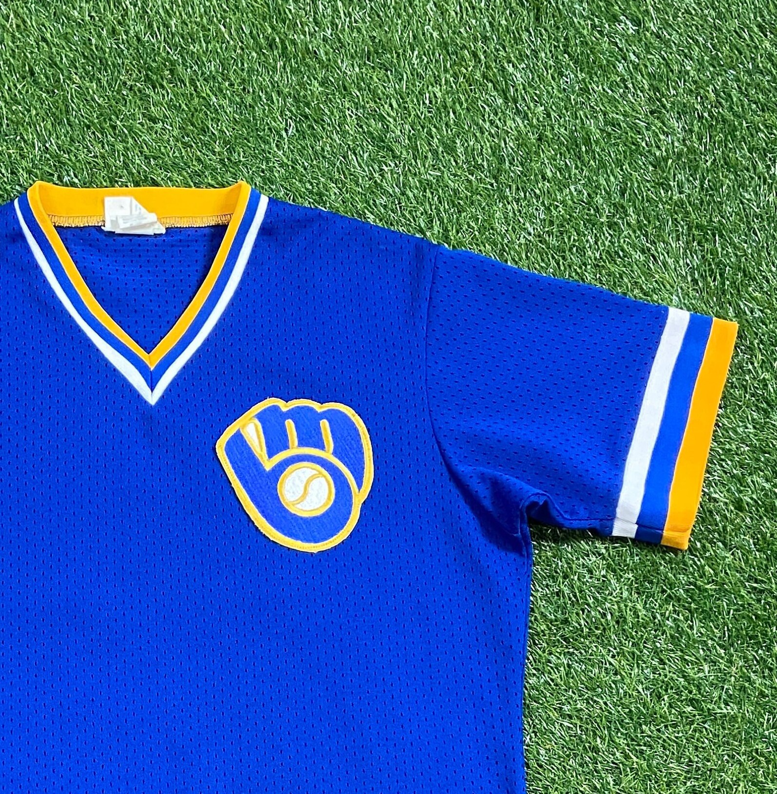 Vintage Milwaukee Brewers Jersey Majestic Made USA Size Xtra Large XL MLB Baseball National League Classic Wisconsin 1980s 80s