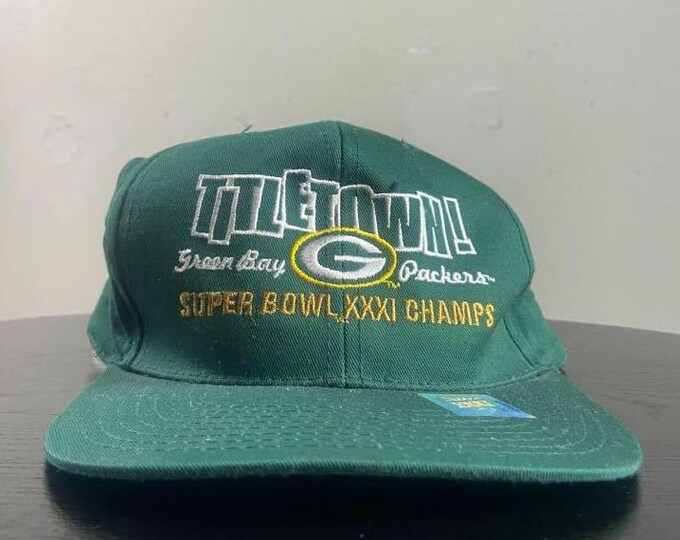Vintage Green Bay Packers Super Bowl XXXI Snapback Hat Cap OSFA NFL Football Wisconsin Pack Cheese Head Favre 1990s 90s