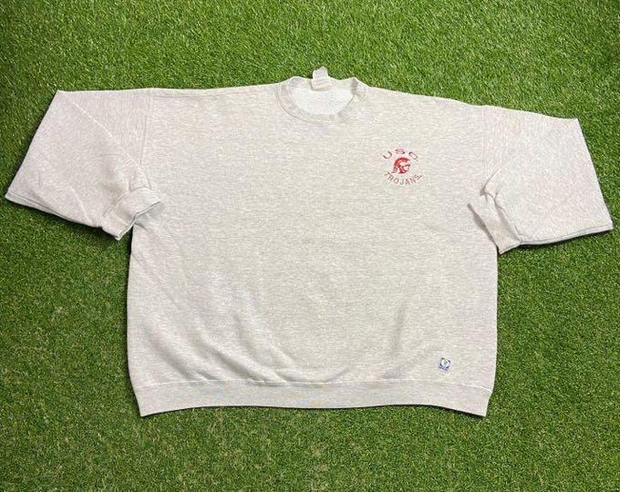 Vintage University of Southern California Crewneck Sweatshirt Made USA Size 4x NCAA College Football Los Angeles Cali 1990s 90s Pull Over