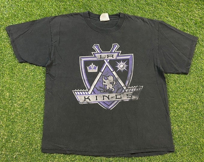Vintage Los Angeles Kings T Shirt Tee Lee Sport Size Xtra Large XL NHL Hockey Beverly Hills LA California 1990s 90s