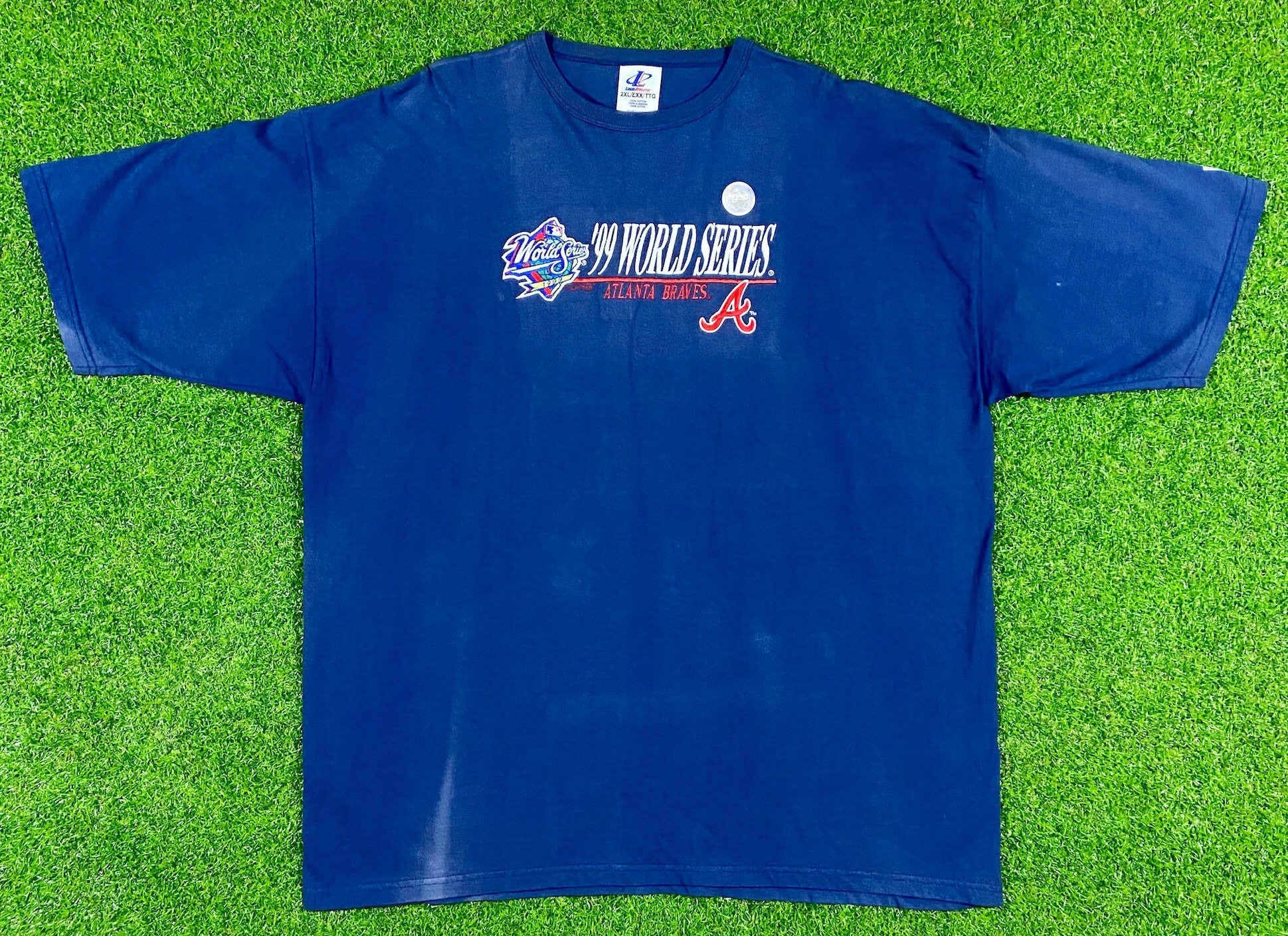 Vintage Atlanta Braves 1999 World Series T Shirt MLB Logo Athletic XXL 90s  Baseball Atl Tee Georgia Classic Embroidery Brand New Deadstock