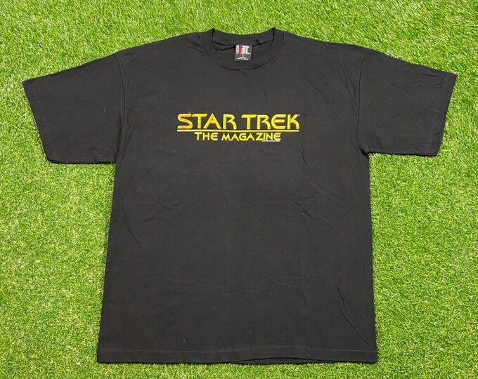 Vintage Star Trek The Magazine T Shirt Tee Giant Size Xtra Large XL Star Wars Science Fiction 1980s 80s