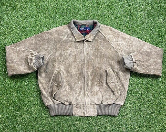 Vintage Polo Ralph Lauren Jacket Size Large L Designer Clothing 1990s 90s Rare Quality Fit Genuine Leather