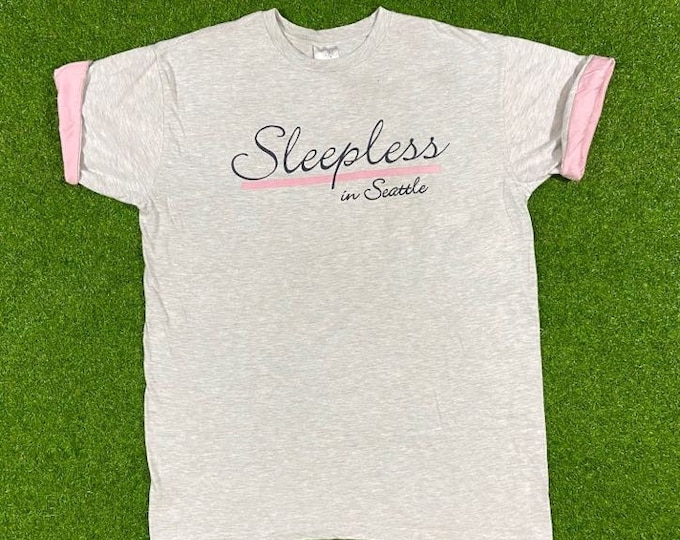 Vintage Rare Sleepless in Seattle Movie T Shirt Tee Creative Apparel Xtra Large XL Tom Hanks Meg Ryan TriStar Pictures 1993 1990s 90s Promo