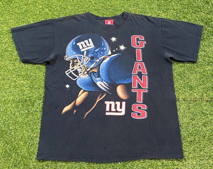 Vintage New York Giants T Shirt Tee Size Large L NFL Football Big Blue Ny Eli Manning 1990s 90s